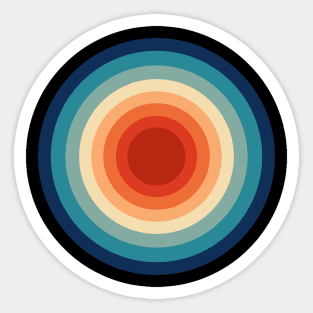 60s Vibe Concentric Circles Sticker